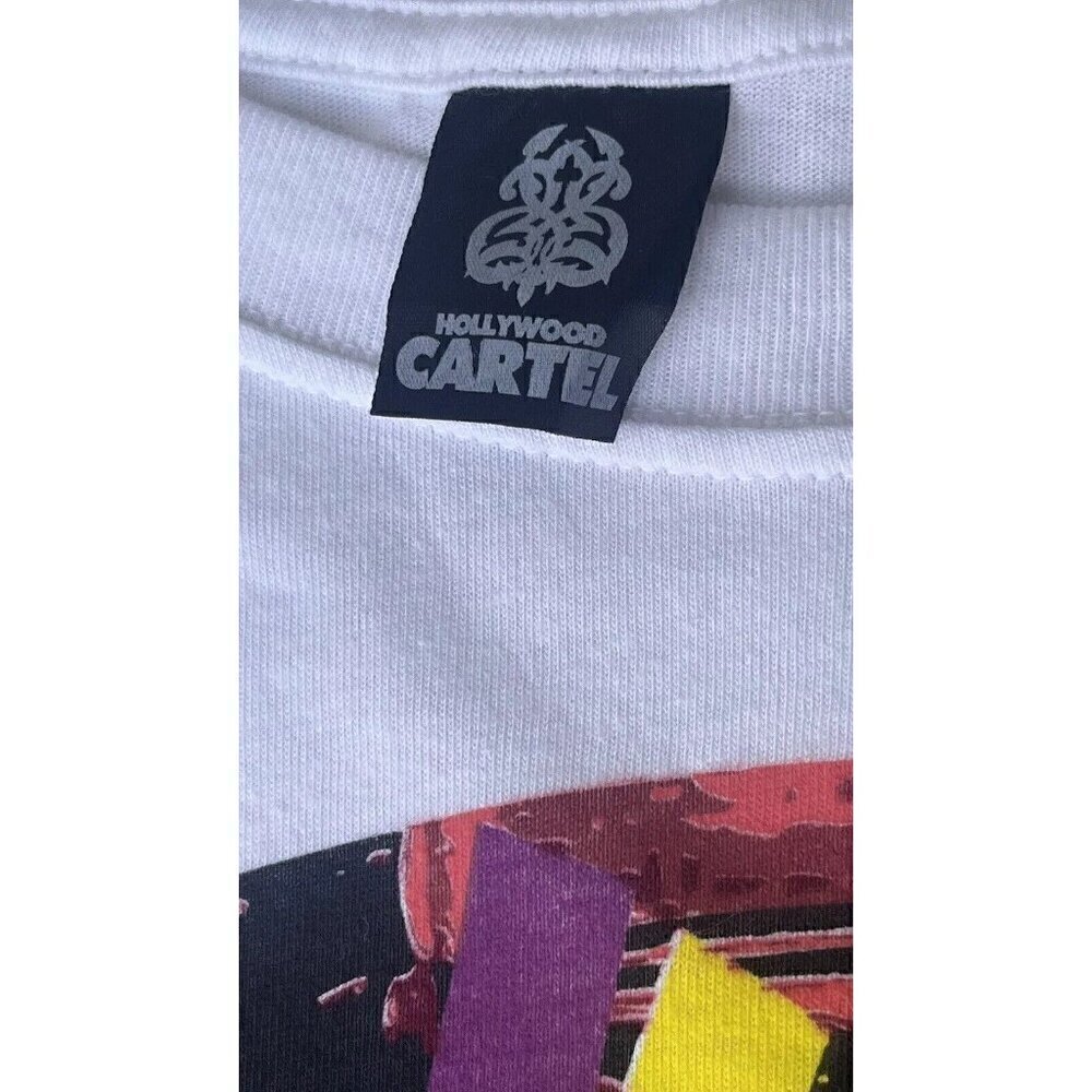 Hollywood Cartel Pin Ballen White T-Shirt Men’s Vintage 90s Size 3XL - Picture 6 of 16
